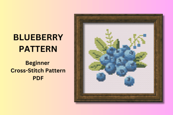 Review: Blueberry Cross Stitch Beginner Pattern for Apparel