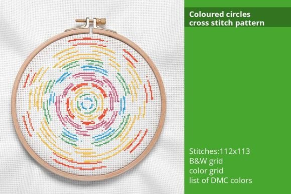 Review: Coloured Circles Cross Stitch Pattern for Gifts