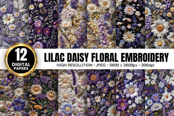 Review: Lilac Daisy Floral Embroidery Patterns