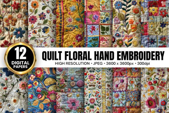Review: Quilt Floral Hand Embroidery Patterns for Gifts