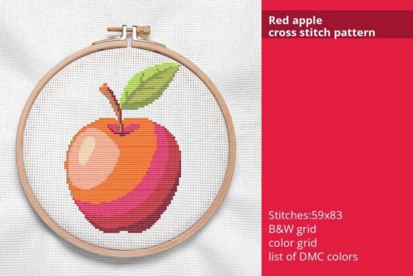 Review: Red Apple Cross Stitch Pattern for Makers