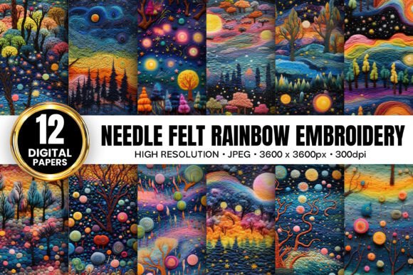 Reviewing Needle Felt Rainbow Embroidery Patterns for Boutique Sweatshirts