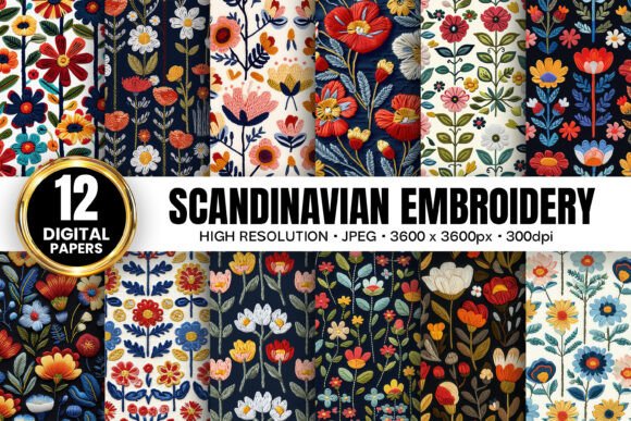 Reviewing Scandinavian Flowers Embroidery Patterns