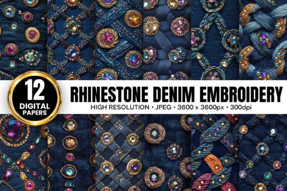 Rhinestones Denim Embroidery Patterns: A Designer's Take